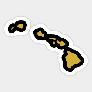 map of hawaii state Sticker